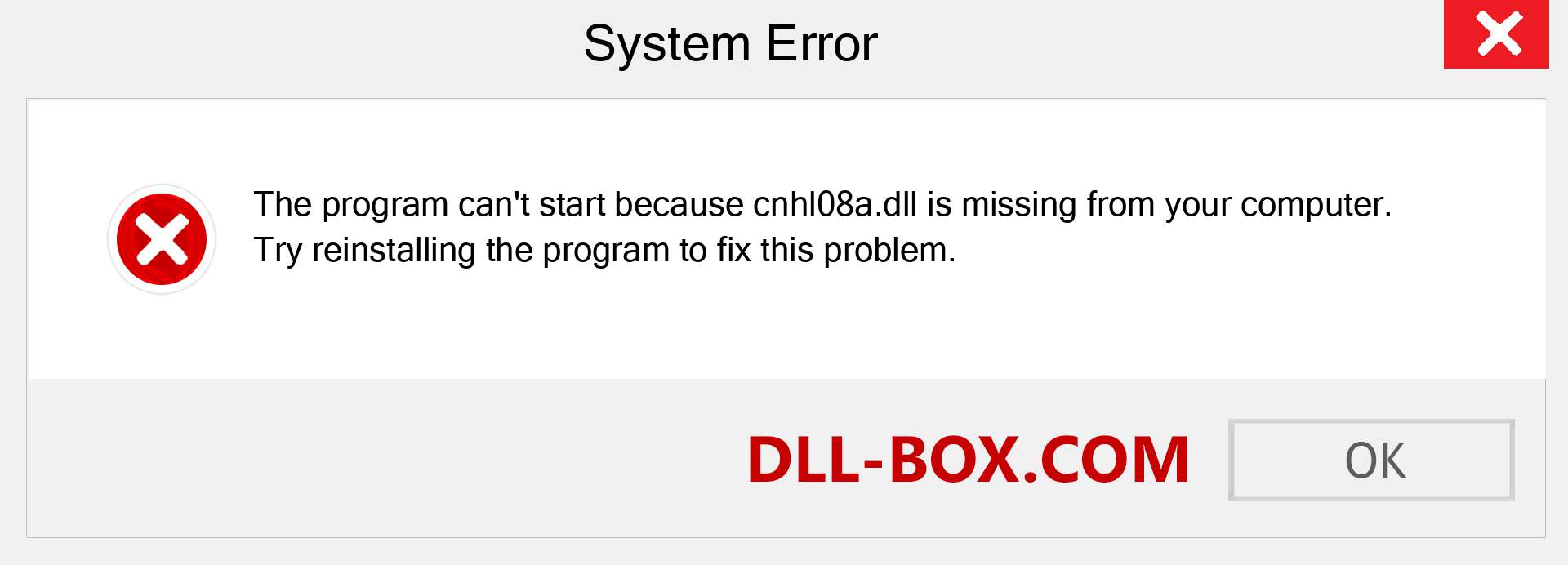 cnhl08a.dll file is missing?. Download for Windows 7, 8, 10 - Fix  cnhl08a dll Missing Error on Windows, photos, images